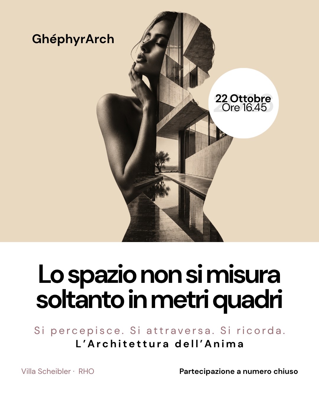 Creatività dell'evento di architettura e filosofia per Torino: Lo spazio non si misura soltanto in metri quadri, si percepisce, si attraversa, si ricorda